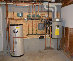 Burnham Alpine high efficiency gas heat installation in Danvers, MA