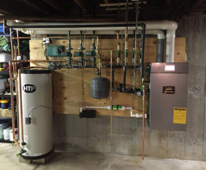 Burnham Alpine high efficiency gas heat installation in Lynnfield, MA