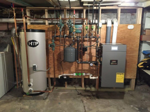 Burnham Alpine high efficiency gas heat installation in Peabody, MA