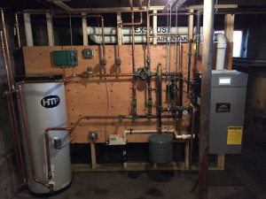 Burnham Alpine high efficiency gas heat installation in Lynnfield, MA