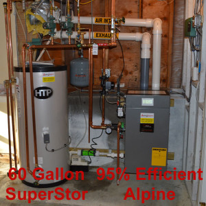 95% efficient Alpine and 60 gallon SuperStor