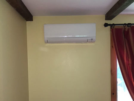 Mitsubishi Hyper-Heating indoor unit installed in Boxford, MA home