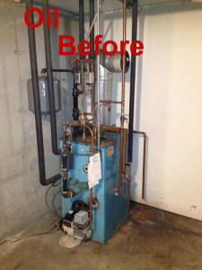 old oil burner in North Andover