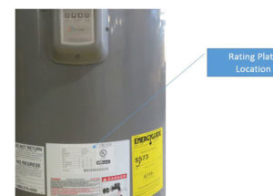 Rheem rating plate