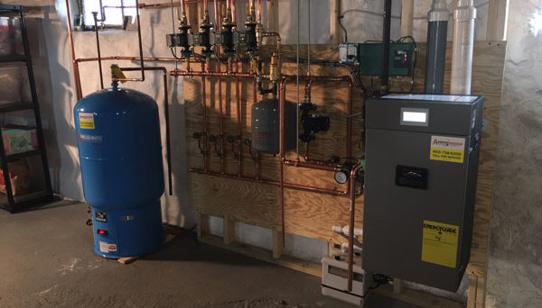 Burnham Alpine gas boiler installation in Wakefield, MA