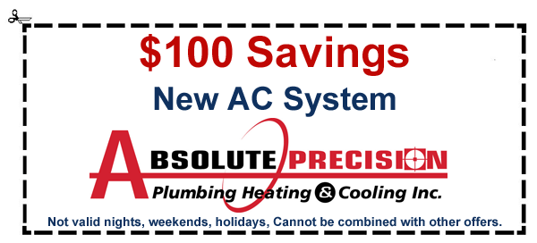 coupon: $100 savings on new AC system