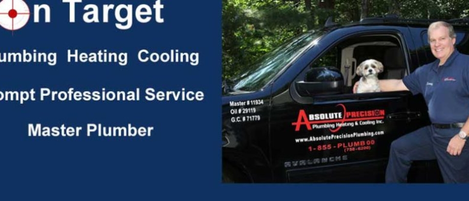 On target- plumbing, heating, cooling. Prompt professional service. Master plumber