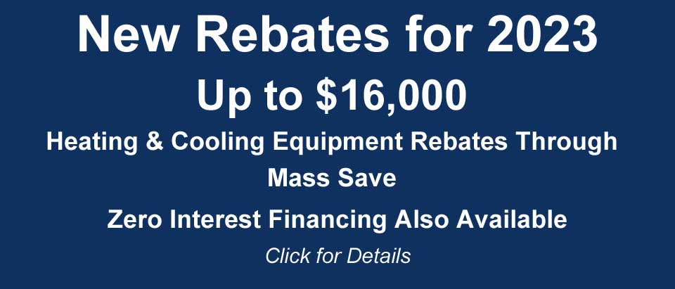 Heating & cooling equipment rebates for 2023 through Mass Save