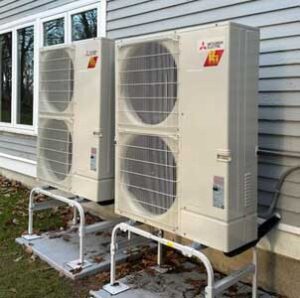 Mitsubishi Hyperheat condensers installed in Winchester, MA home